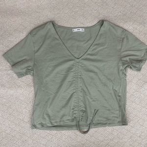 NWOT Mango Front Cinch Top